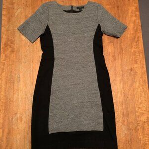 J.Crew Gray & Black Colorblock Sheath Dress | Short Sleeve | Size 6